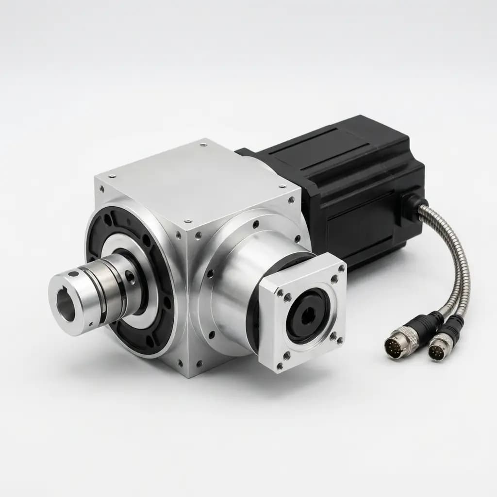 Servo-compatible right-angle planetary gearbox